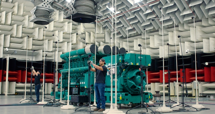 Dentro del centro de tecnología acústica de Cummins