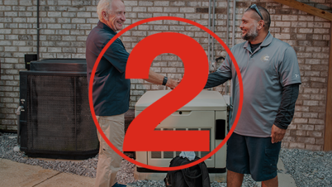 Happy customer with his new generator