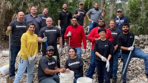 employees volunteering offsite
