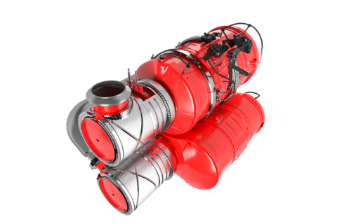 Twin Module Aftertreatment System product render