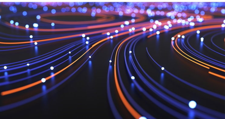 lights around a highway at night