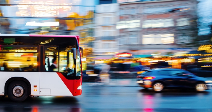 Bus moving