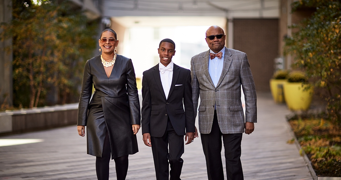 "To celebrate Black History Month this year, I encourage you to honor your colleagues, your friends and your neighbors who make up Black families." - Carolyn Butler-Lee, pictured here with her husband, Larry, and their son, Solomon. Saluting the Black family throughout Black History Month