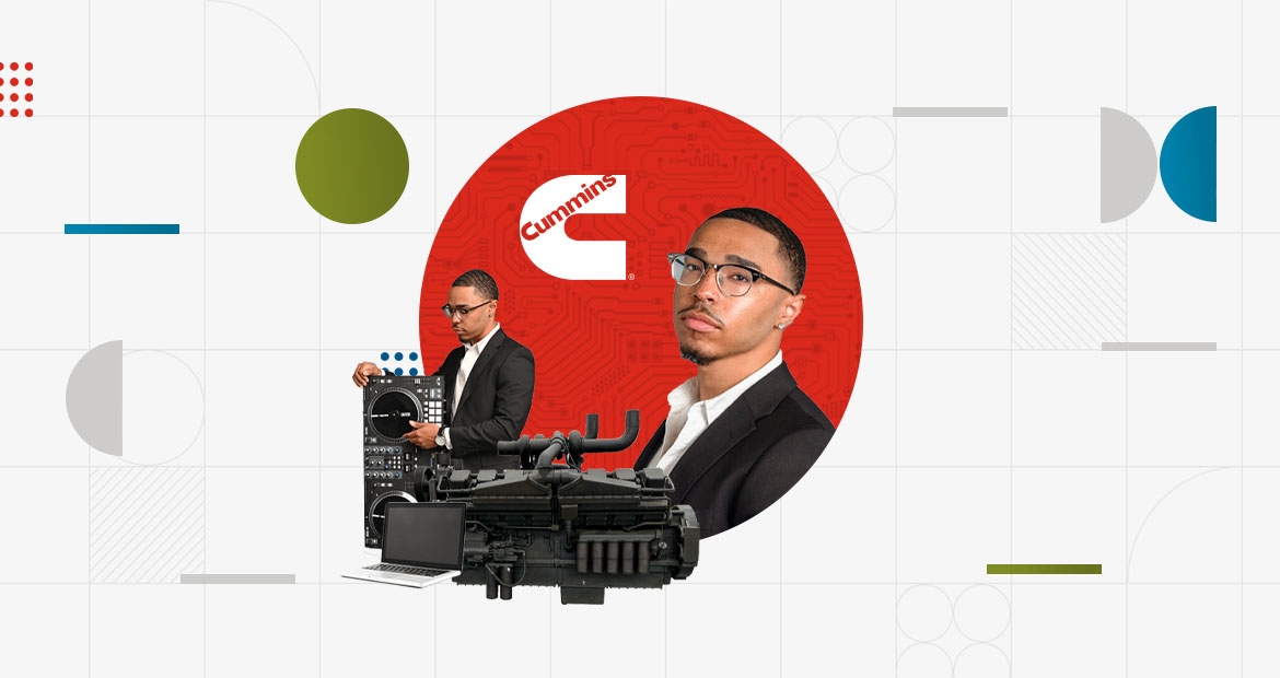 employee fixing his DJ soundboard