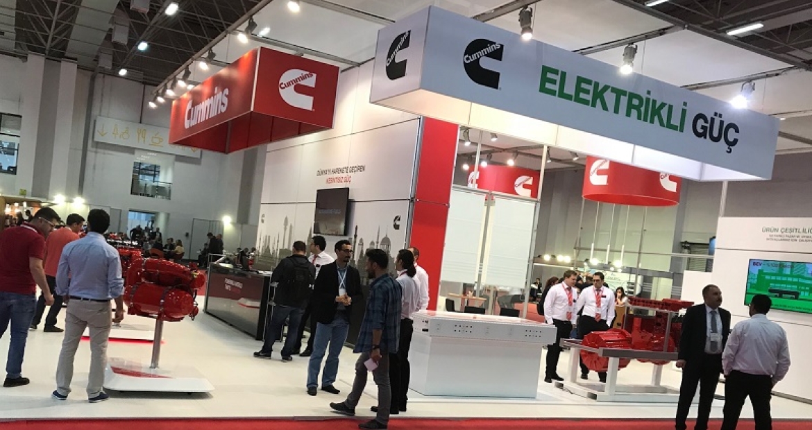 Cummins displayed an electric system for bus applications at the Busworld show in Izmir, Turkey. Cummins displayed an electric system for bus applications at the Busworld show in Izmir, Turkey.