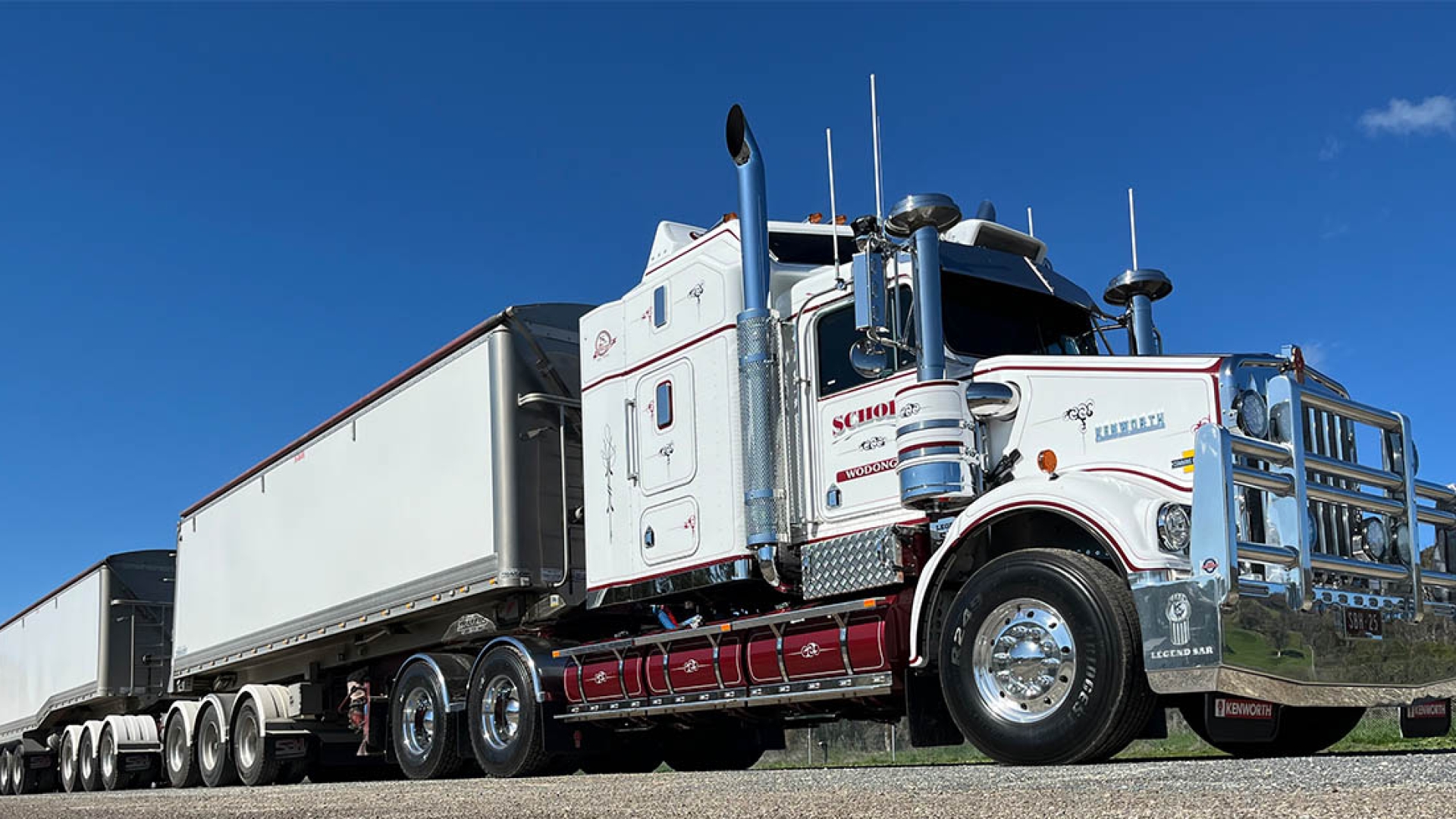 Semi truck parked