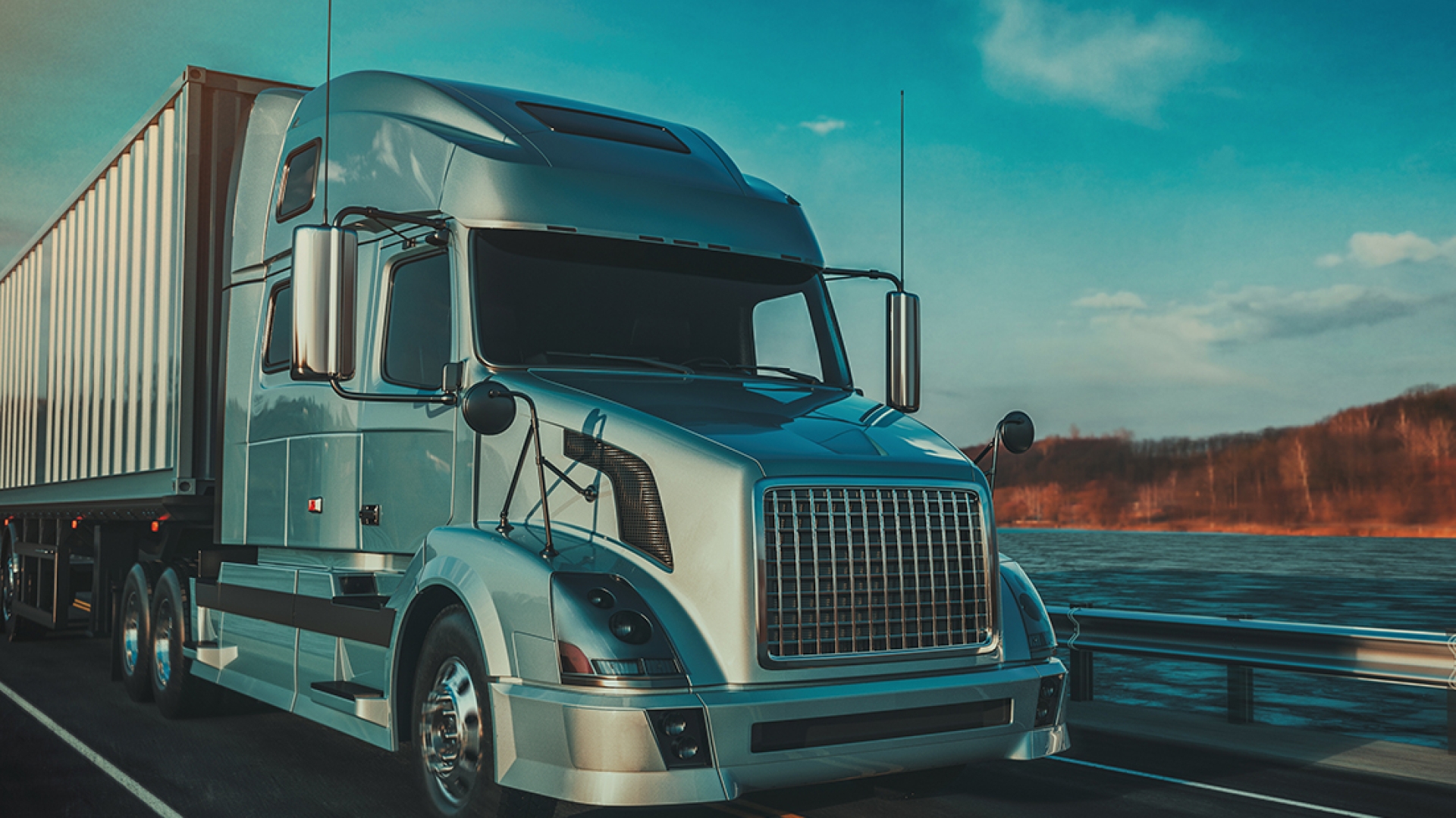 semi on the road