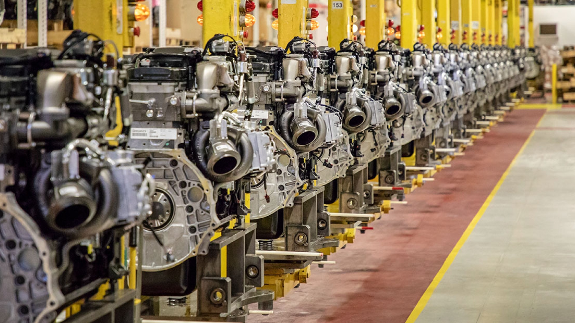Engines in a line