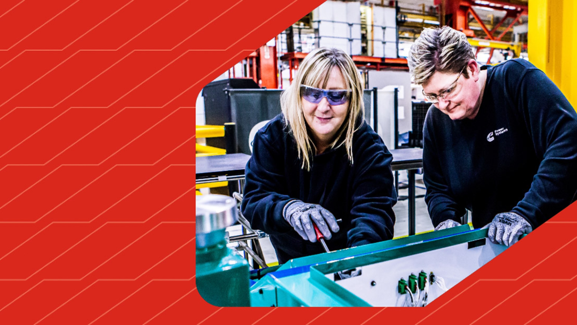 Employees working at Daventry plant