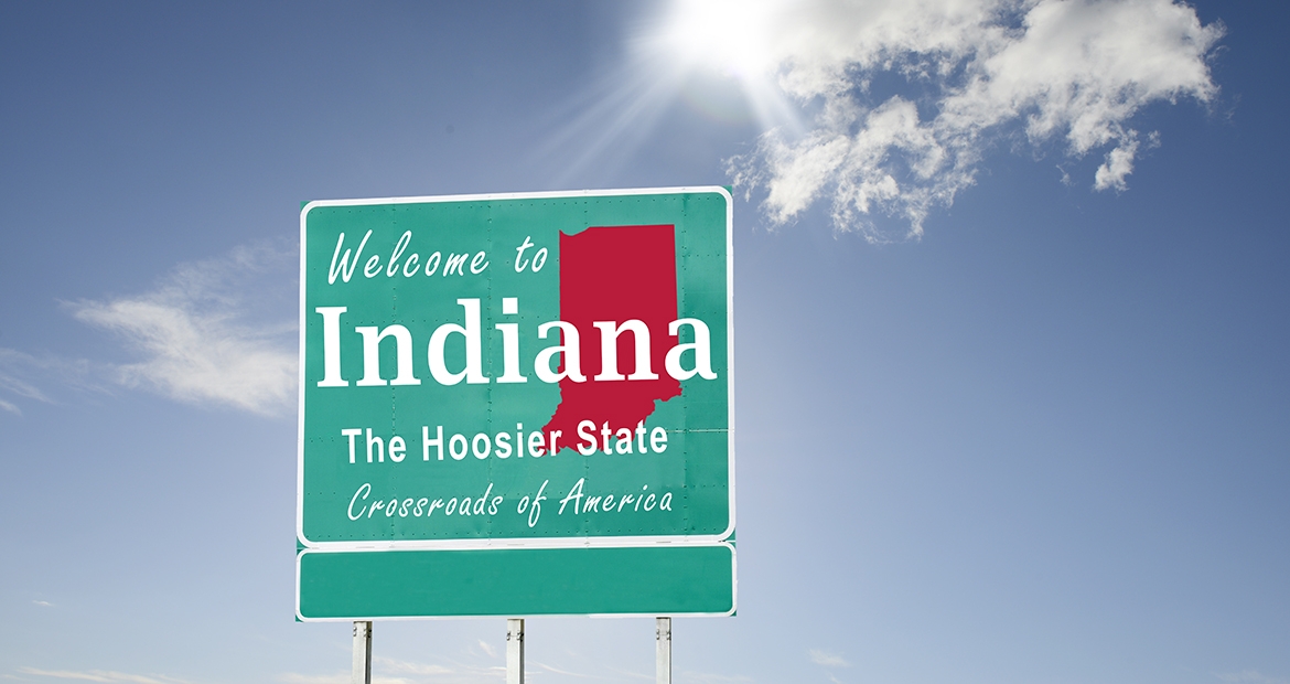 Indiana Road Sign