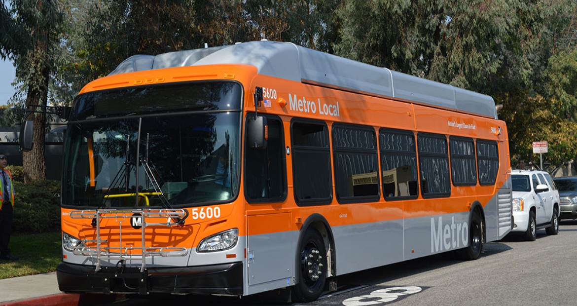 The Metro system in Los Angeles is updating its natural gas fleet with near zero emission engines from Cummins Westport (Image courtesy of Metro. © 2018 LACMTA) LA Metro natural gas bus