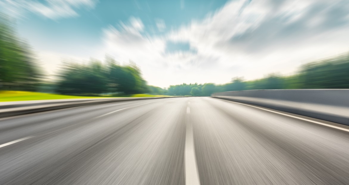 Open road in motion