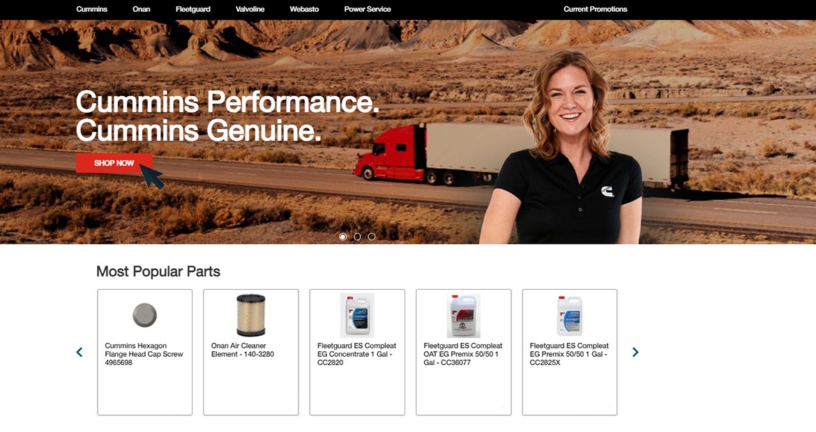 Shopping for genuine Cummins products just got easier – and more convenient – with the launch of shop.cummins.com. Shop Cummins - Cummins Genuine Parts