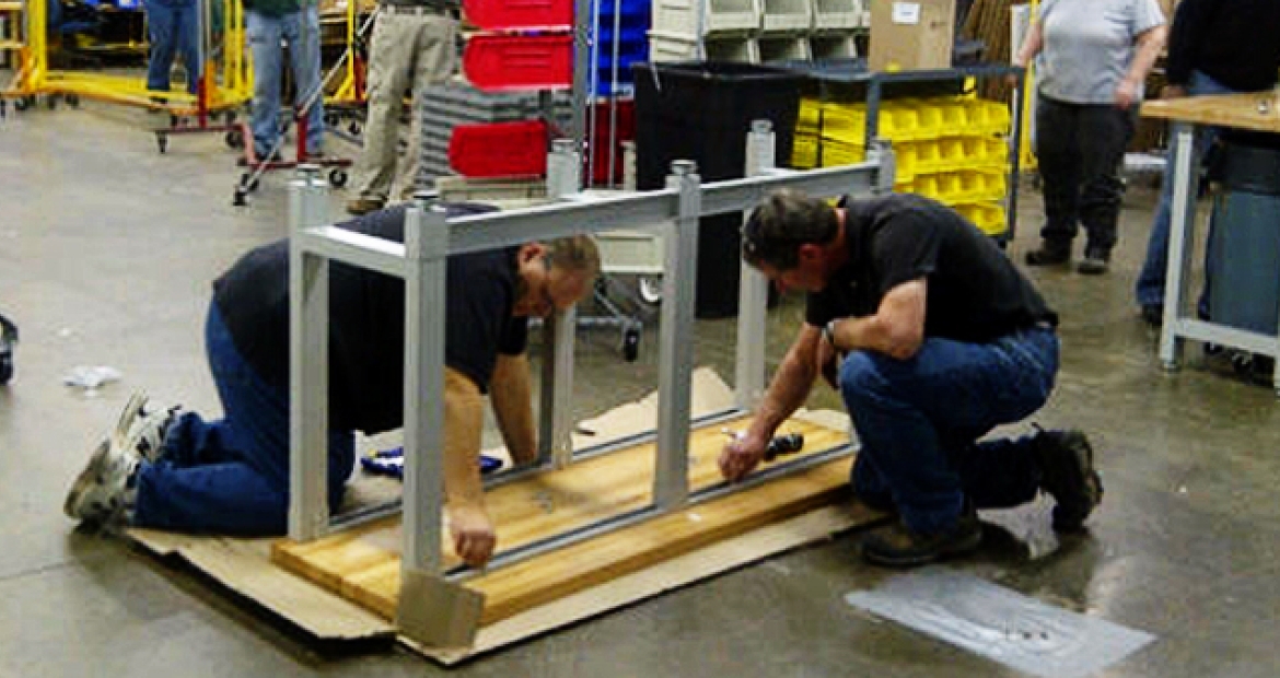 Cummins Supply Chain employees put their organizational skills to work to help Sans Souci improve its handling of inventory. Sans Souci is a Columbus, Ind. thrift store.