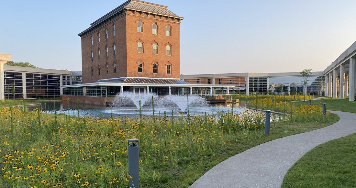 This meadow at Cummins’ Corporate Office Building is part of the company’s move away from water-intensive landscaping. This meadow at Cummins’ Corporate Office Building is part of the company’s move away from water -intensive landscaping.