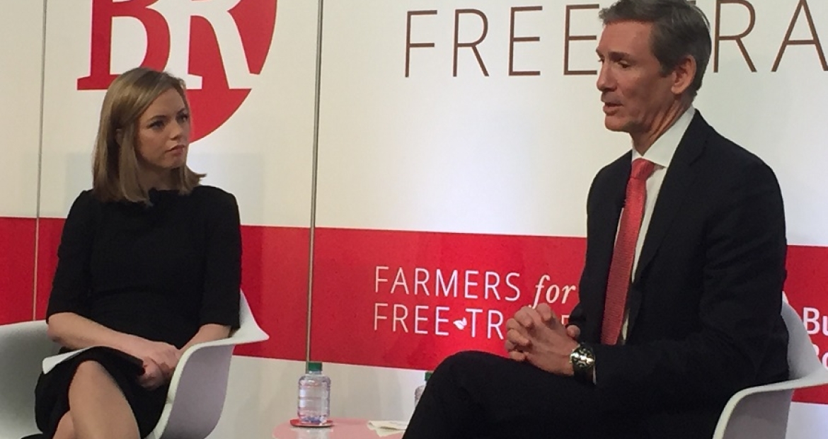 Cummins Chairman and CEO Tom Linebarger speaks at the forum.