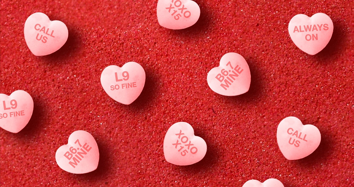 Image of candy hearts