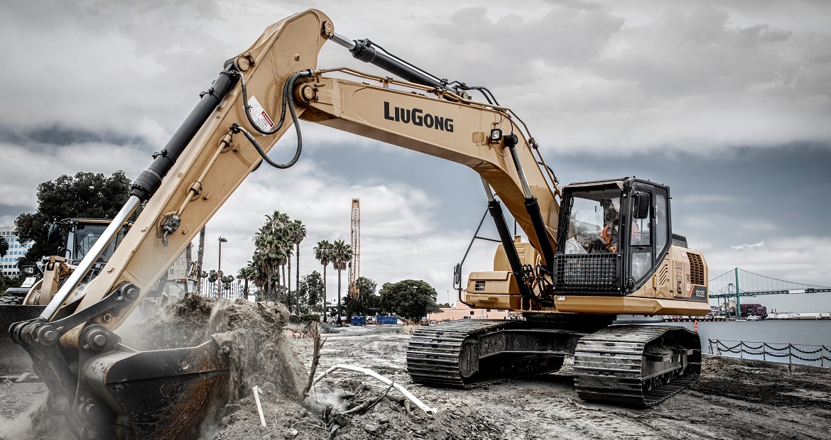 LiuGong excavator on a worksite