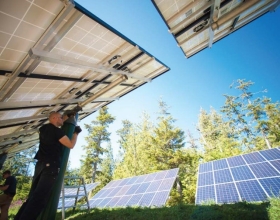 Calvert Island solar panels