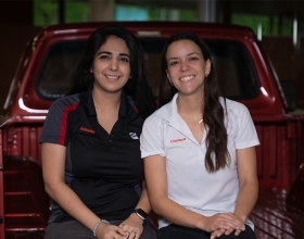 Caption: Senior Industrial Engineer Clarissa Arriaga, who along with Current Product Senior Engineer Ashwini Khandelwal conducted the study that led to the elimination of engine coatings at Columbus Mid-Range Engine Plant. 