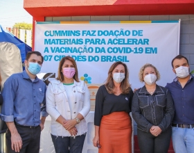 Empleados de Cummins en Brasil.