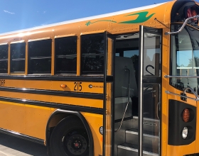 Bartholomew Consolidated School Corporation receives a Blue Bird electric school bus