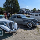 1935 Auburn 655 (far right) on display at ACD event