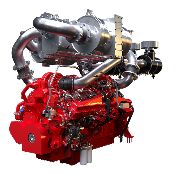 QSK50 Dual Fuel engine render