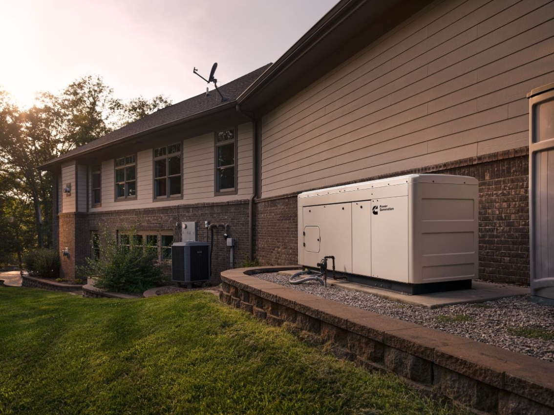 home generator outside of house