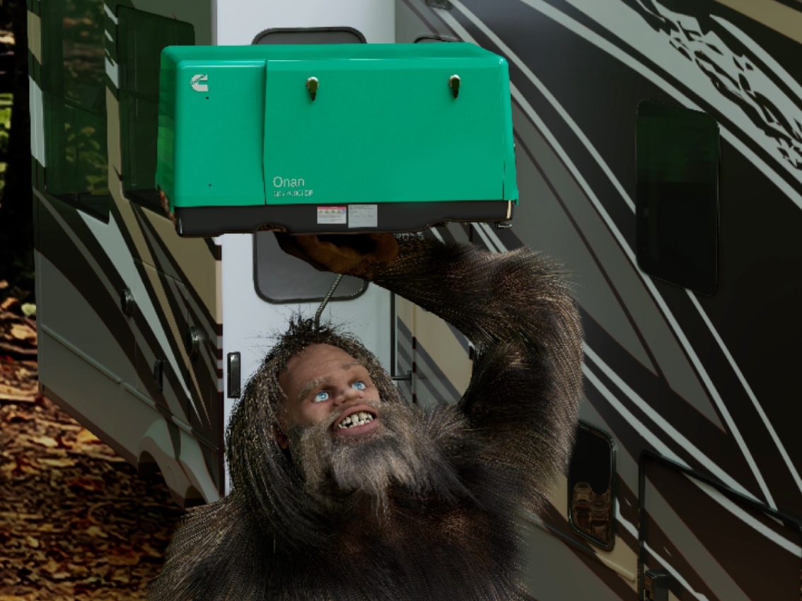 bigfoot lifting onan generator