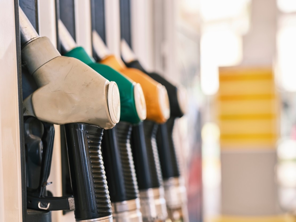 Gas station pumps