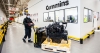Cummins Darlington 1.5 millionth engine being pushed to the customer